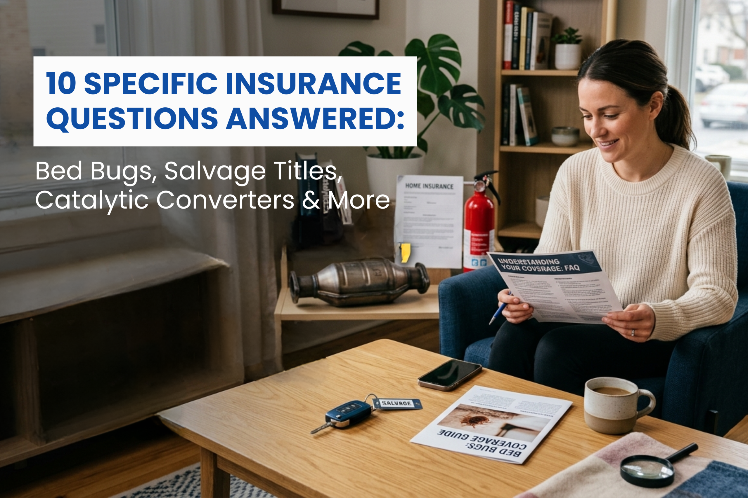 10 Specific Insurance Questions Answered: Bed Bugs, Salvage Titles, Catalytic Converters & More